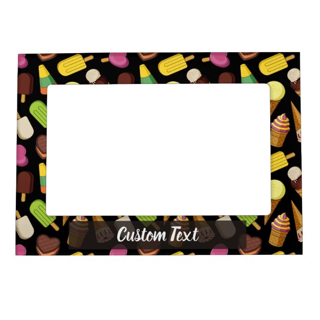 Ice Cream Background Magnetic Frame (Front)