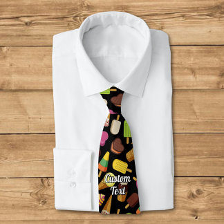 Ice Cream Background Neck Tie