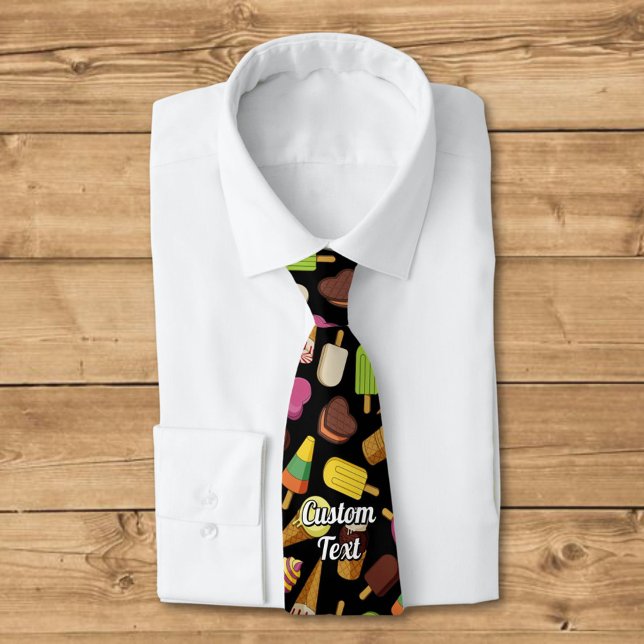 Ice Cream Background Neck Tie (Creator Uploaded)