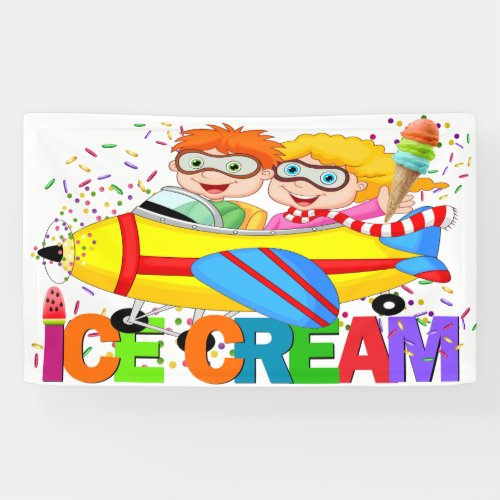 ICE Cream Banner Airplane Series