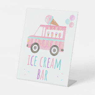 Ice Cream Bar Sign Ice Cream Social Birthday Ice Cream Truck Party Sig -  Design My Party Studio