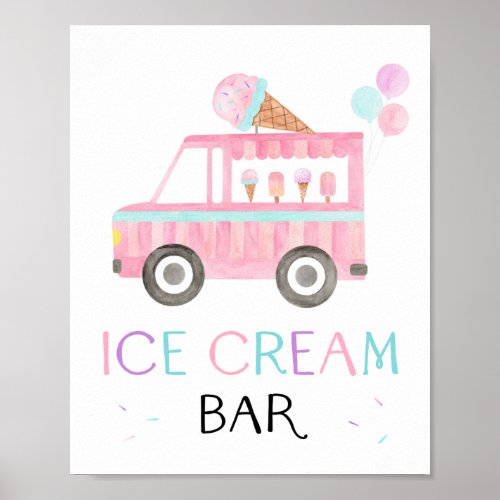 Ice Cream Bar Birthday Sign