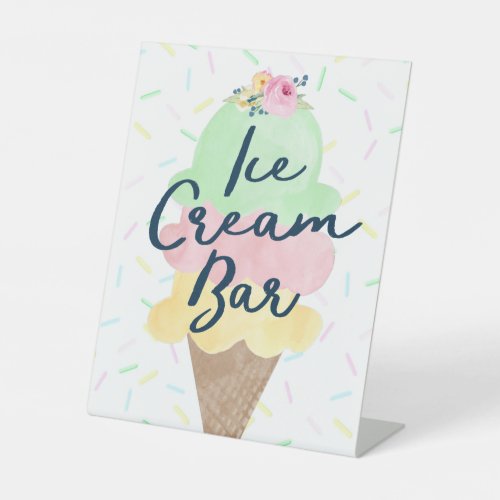 Ice Cream Bar Pedestal Sign