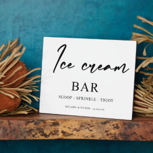 Ice cream Bar Wedding Sign Plaque