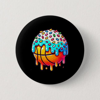 Ice Cream Basketball Drip Boys Girls Kids Basketba Button