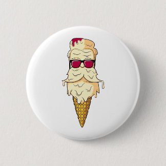 Ice Cream Beard Pinback Button