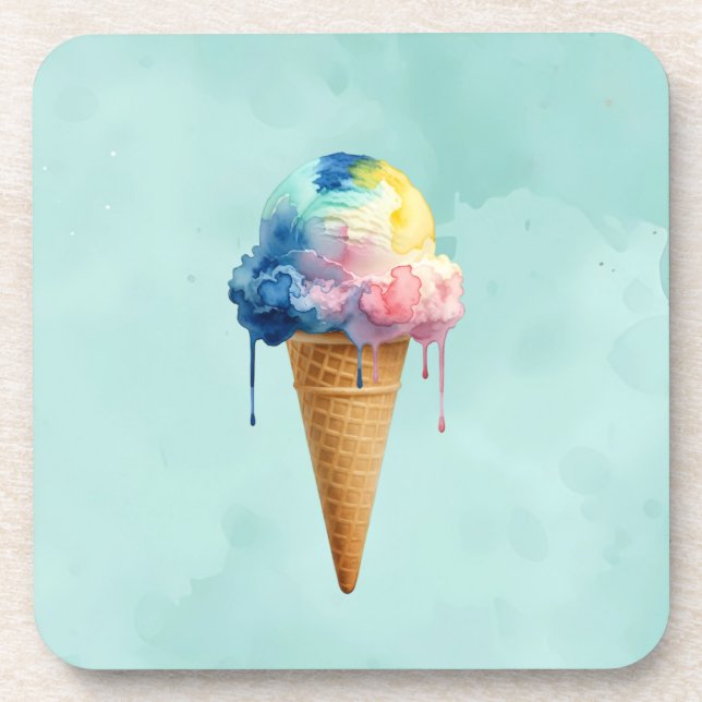 Ice Cream Beverage Coaster (Front)