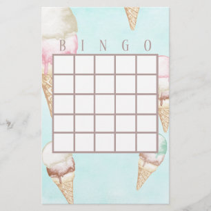 Ice Cream Bingo Cards Flyer