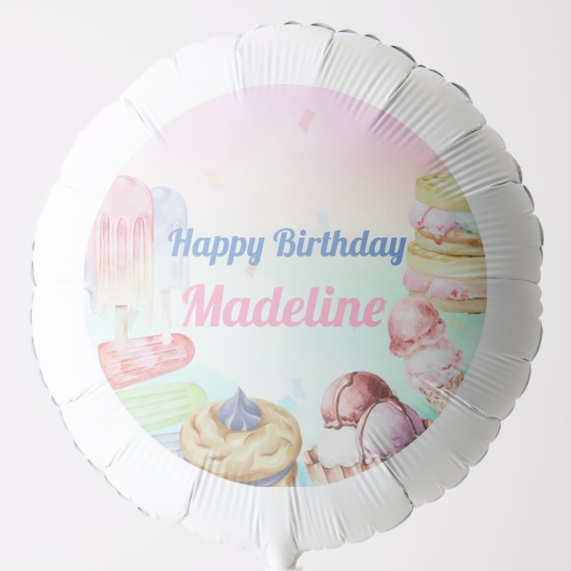 Ice Cream Birthday Balloon (Front)