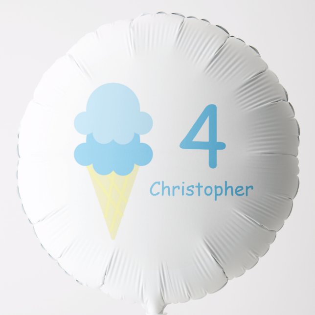 Ice Cream Birthday Balloon (Front)
