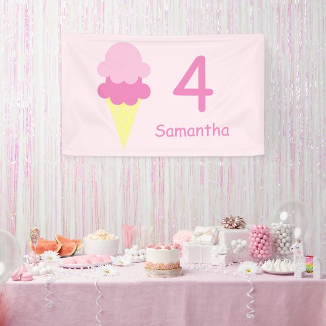 Ice Cream Birthday Banner (Party)