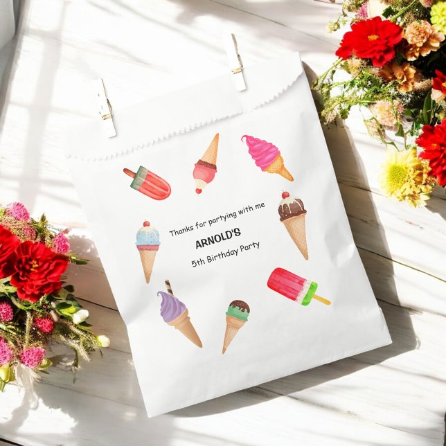 Ice cream birthday bridal shower favor bag (Creator Uploaded)