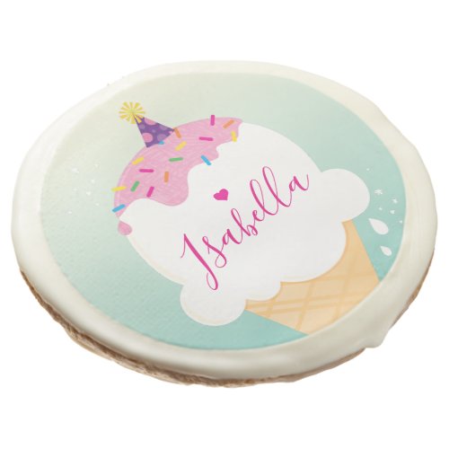 ICE CREAM BIRTHDAY COOKIES cute party hat mint