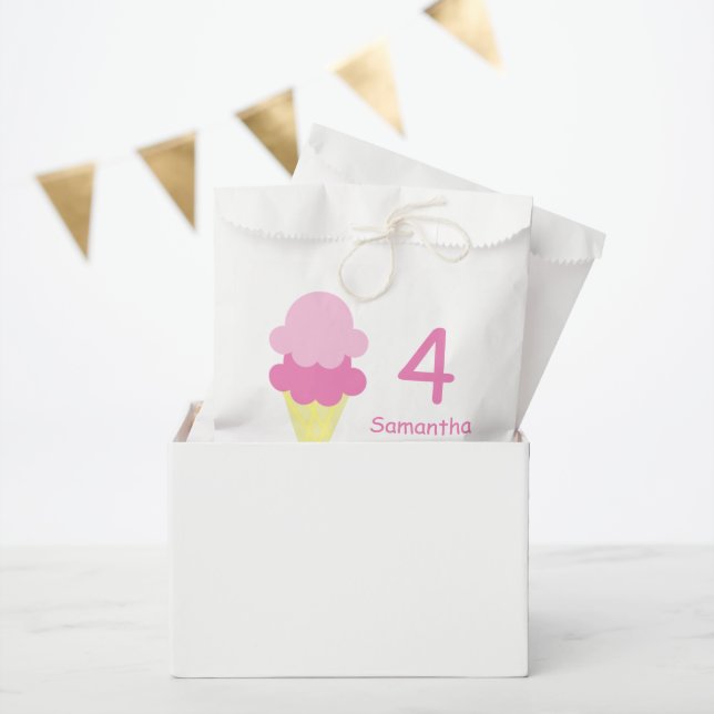 Ice Cream Birthday Favor Bag (Party)