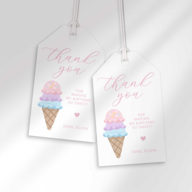 Ice Cream Birthday Favor Tags (Creator Uploaded)
