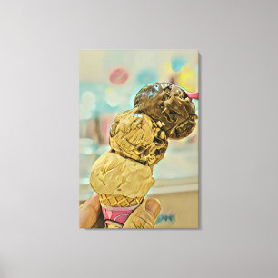 Ice cream birthday gift canvas print