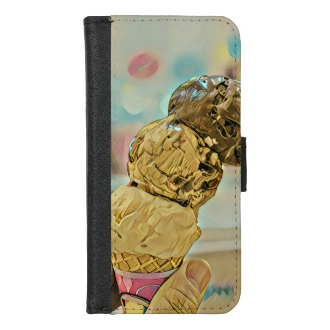 Ice cream birthday gift iPhone wallet case (Front)