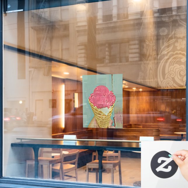 Ice cream birthday gift window cling (Cafe Window)