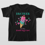 Ice Cream Birthday Girl kids tshirts Brother<br><div class="desc">Celebrate  birthday with this special t-shirt,  special and personalized design</div>