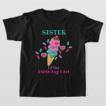 Ice Cream Birthday Girl kids tshirts Sister<br><div class="desc">Celebrate  birthday with this special t-shirt,  special and personalized design</div>