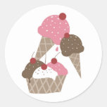 Ice Cream Birthday Labels Sticker at Zazzle