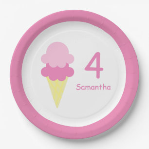 Ice Cream Birthday Paper Plates