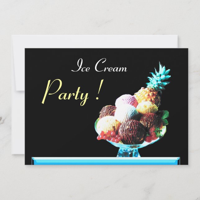 ICE CREAM BIRTHDAY PARTY 2 INVITATION (Front)