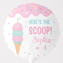 Ice Cream Birthday Party Balloon