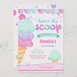 Ice Cream Birthday Party Invitation