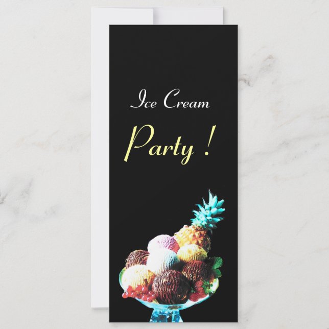ICE CREAM BIRTHDAY PARTY INVITATION (Front)