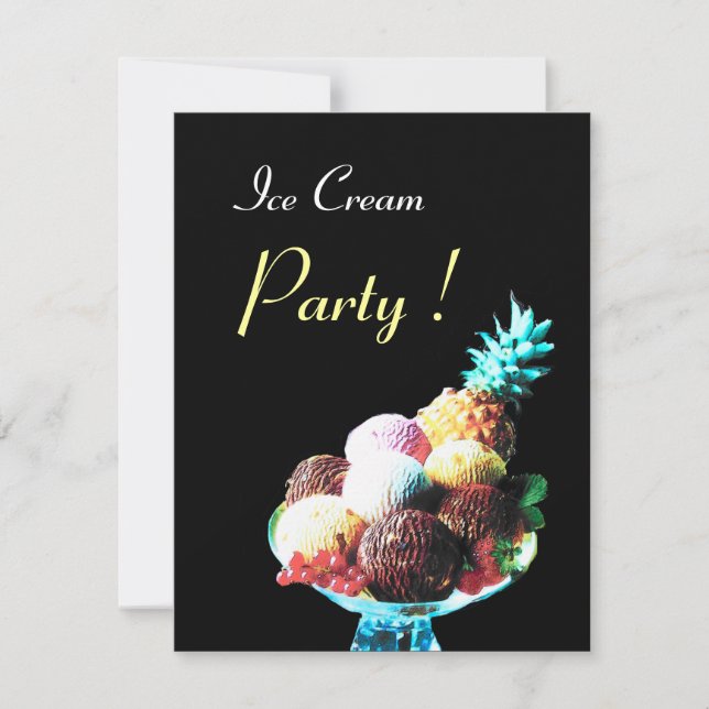 ICE CREAM BIRTHDAY PARTY INVITATION (Front)