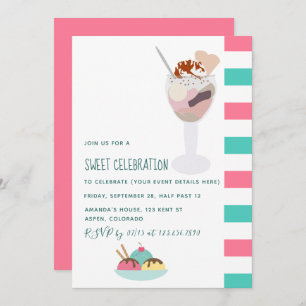 Ice Cream Birthday Party invitation