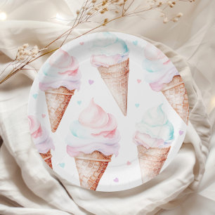 Ice cream birthday party  paper plates