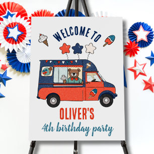 Ice Cream Birthday Party Welcome Sign