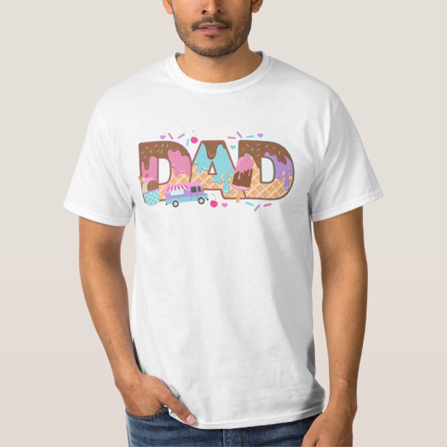 Ice Cream Birthday shirt Dad of the Birthday Girl (Front)