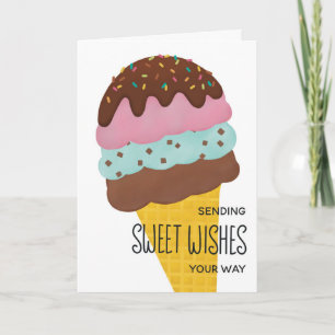 Ice Cream Birthday Sweet Summer Wishes Card