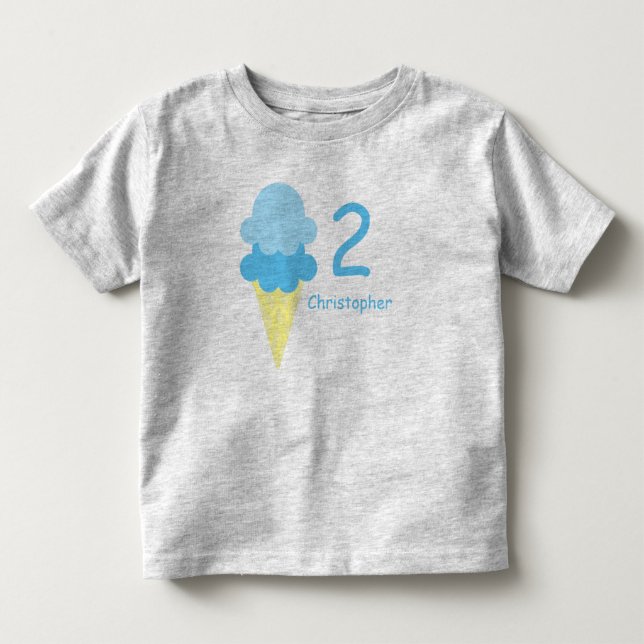 Ice Cream Birthday Toddler T-shirt (Front)
