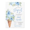 Ice Cream Blue Floral Bridal Shower 
