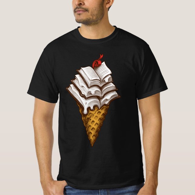 Ice Cream Books T-shirt (Front)