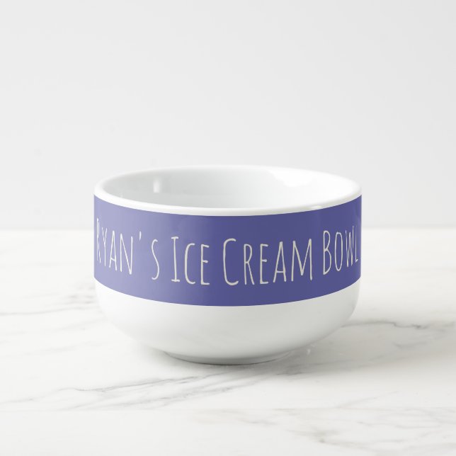 Ice Cream Bowl Funny Gag Gift Personalized Purple  (Front)