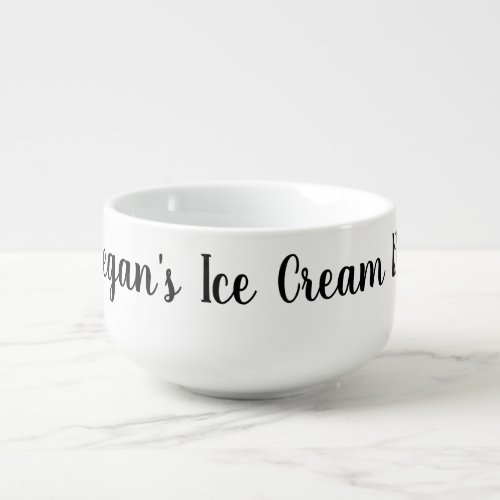 Ice Cream Bowl Funny Gag Novelty Gift Black Name