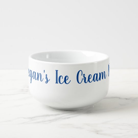 Ice Cream Bowl Funny Gag Novelty Gift Blue Name