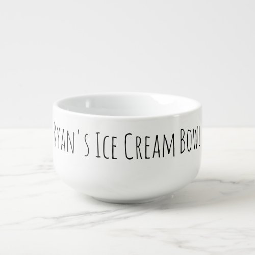 Ice Cream Bowl Funny Novelty Gag Gift Name Black