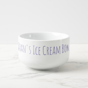 Ice Cream Bowl Funny Novelty Gag Gift Name Purple