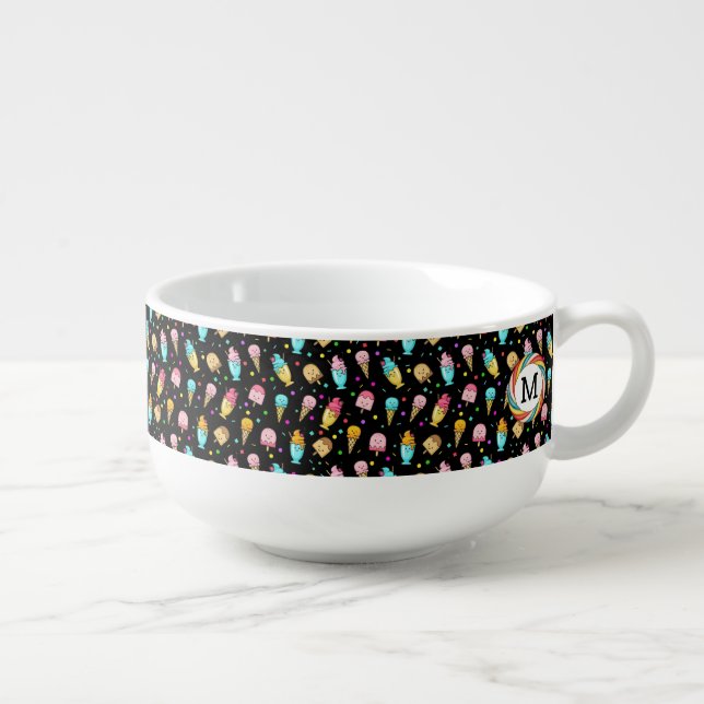 Ice Cream Bowl With Initial (Left)