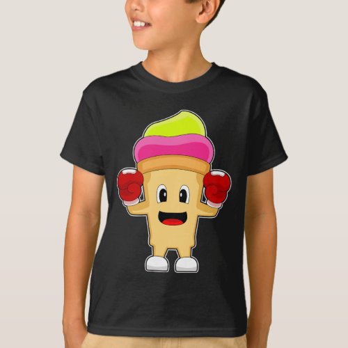 Ice cream Boxer Boxing gloves Boxing T_Shirt