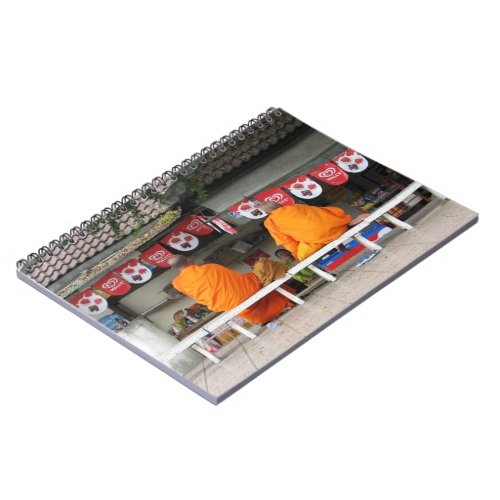 Ice Cream Break  Buddhist Monks Thailand Notebook