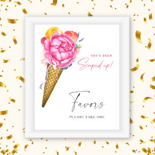 Ice cream - bridal favors please take one poster