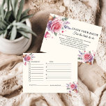 Ice cream Bridal  request recipe for the bride Advice Card<br><div class="desc">Celebrate the bride-to-be with a sweet and delightful ice cream-themed bridal shower! This fun and refreshing theme is perfect for a summer gathering or for any bride who loves all things ice cream. The event will feature an array of ice cream flavors, toppings, and sweet treats, creating a joyful and...</div>