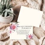 Ice cream Bridal  request recipe for the bride Advice Card<br><div class="desc">Celebrate the bride-to-be with a sweet and delightful ice cream-themed bridal shower! This fun and refreshing theme is perfect for a summer gathering or for any bride who loves all things ice cream. The event will feature an array of ice cream flavors, toppings, and sweet treats, creating a joyful and...</div>